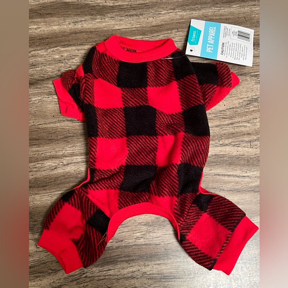 Frisco XS Red Checkered Dog Pajamas